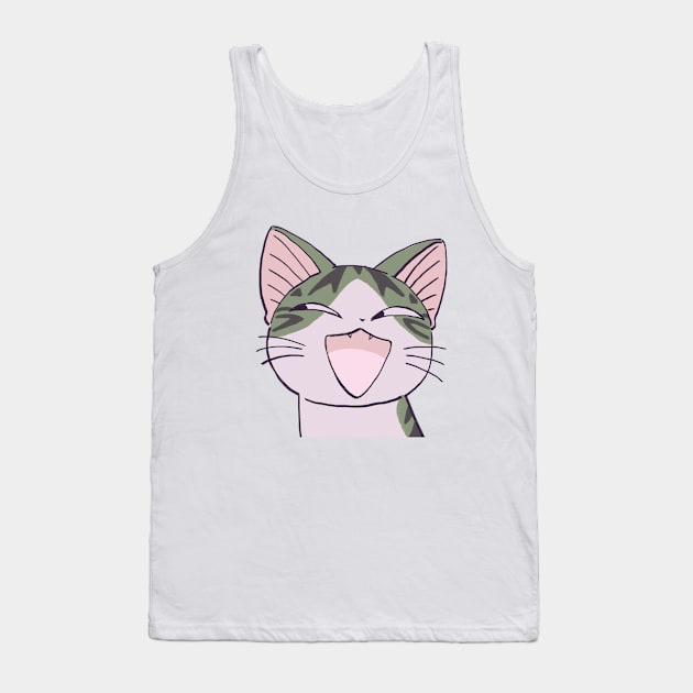 I draw pink pastel cheeky happy chi the kitten meme 3 / Chi's sweet home Tank Top by mudwizard